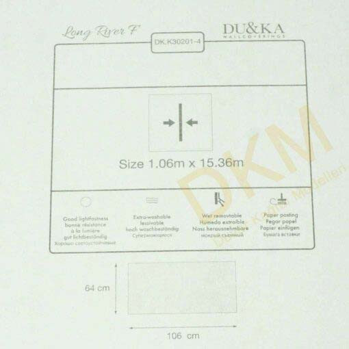 Duka Ambiance Long River F dk.30201-4 Tek renk alacalı Duvar Kağıdı 16m² - Görsel 3