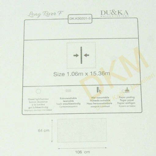 Duka Ambiance Long River F dk.30201-5 Tek renk alacalı Duvar Kağıdı 16m² - Görsel 3