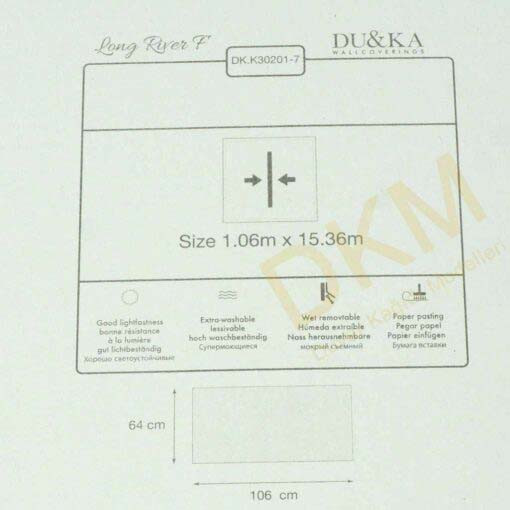 Duka Ambiance Long River F dk.30201-7 Tek renk alacalı Duvar Kağıdı 16m² - Görsel 3