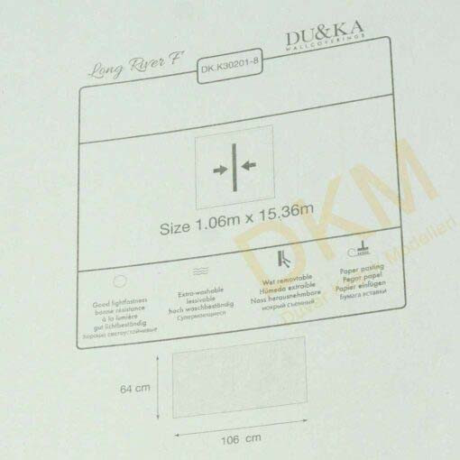 Duka Ambiance Long River F dk.30201-8 Tek renk alacalı Duvar Kağıdı 16m² - Görsel 3