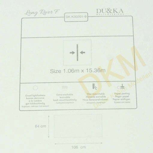 Duka Ambiance Long River F dk.30201-9 Tek renk alacalı Duvar Kağıdı 16m² - Görsel 3