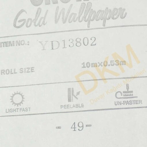 Orta damask D11-2 13802 Gold Duvar Kağıdı 5m² - Görsel 3