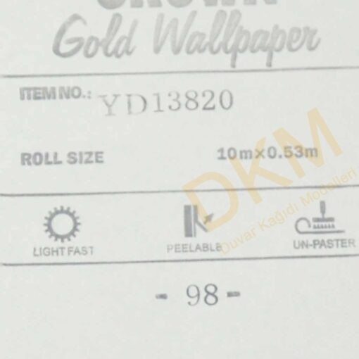Yaprak D28 13820 Gold Duvar Kağıdı 5m² - Görsel 3