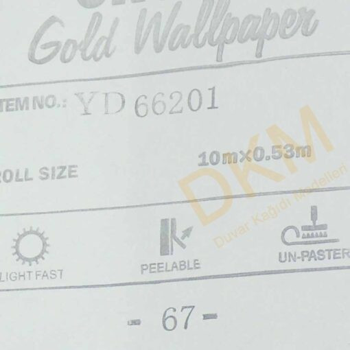 Yaprak D26-1 66201 Gold Duvar Kağıdı 5m² - Görsel 3