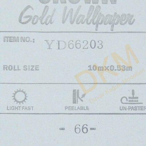 Yaprak D26-2 66203 Gold Duvar Kağıdı 5m² - Görsel 3