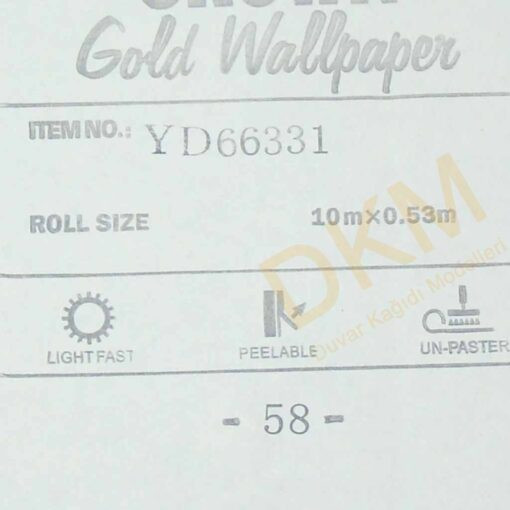 Orta damask D12-2 66331 Gold Duvar Kağıdı 5m² - Görsel 3