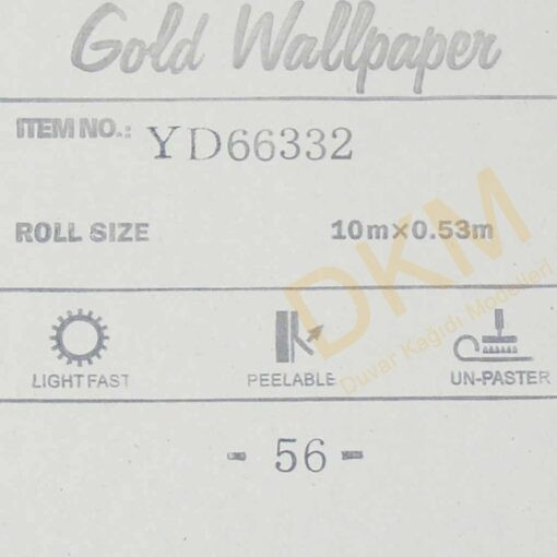 Orta damask D12-3 66332 Gold Duvar Kağıdı 5m² - Görsel 3