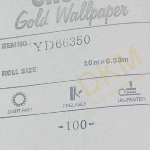 Düz parlak D53 66350 Gold Duvar Kağıdı 5m² - Görsel 3