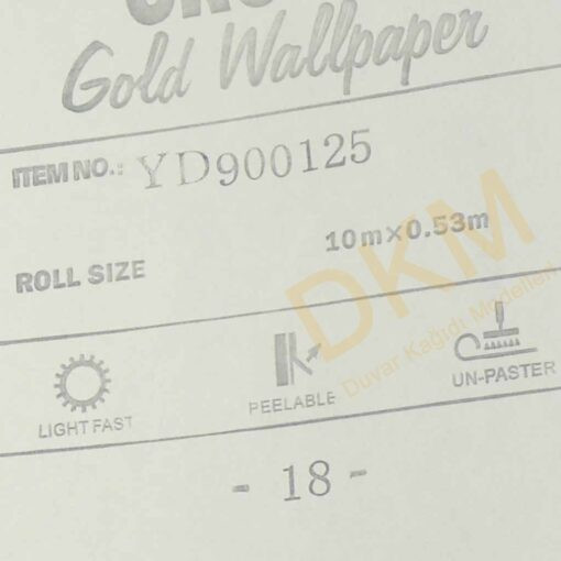 Dalgalı D38 900125 Gold Duvar Kağıdı 5m² - Görsel 3