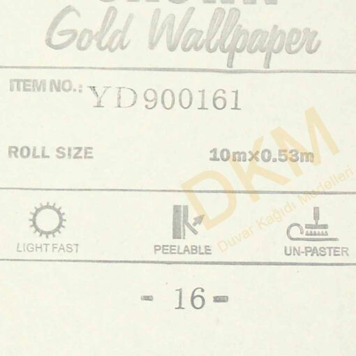Dalgalı D34-1 900161 Gold Duvar Kağıdı 5m² - Görsel 3