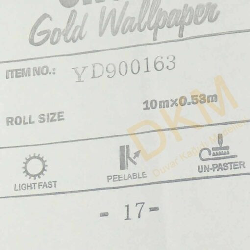 Dalgalı D34-2 900163 Gold Duvar Kağıdı 5m² - Görsel 3