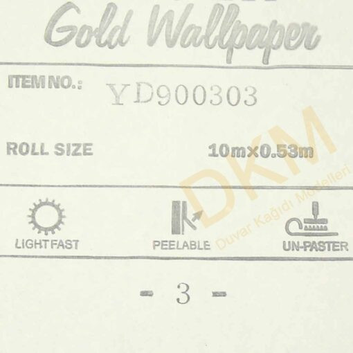 İnce şerit çizgili D40-2 900303 Gold Duvar Kağıdı 5m² - Görsel 3