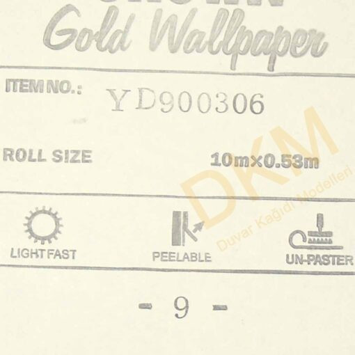 İnce şerit çizgili D40-3 900306 Gold Duvar Kağıdı 5m² - Görsel 3