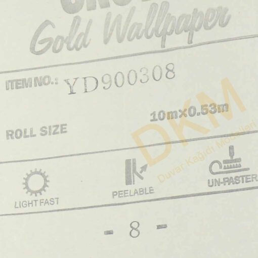 İnce şerit çizgili D40-5 900308 Gold Duvar Kağıdı 5m² - Görsel 3