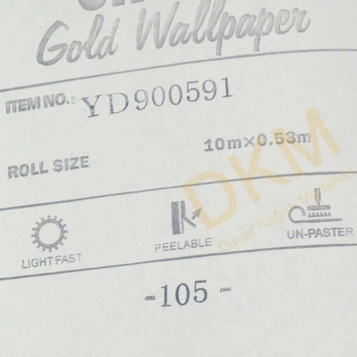 Yaprak D27-1 900591 Gold Duvar Kağıdı 5m² - Görsel 3