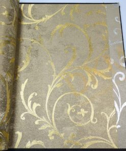 Yaprak D27-2 900592 Gold Duvar Kağıdı 5m²