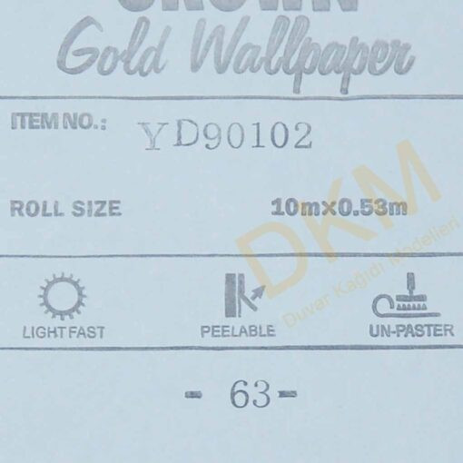 Orta damask D14-1 90102 Gold Duvar Kağıdı 5m² - Görsel 3
