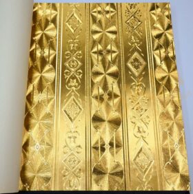 İnce şerit çizgili D41-1 90111 Gold Duvar Kağıdı 5m²
