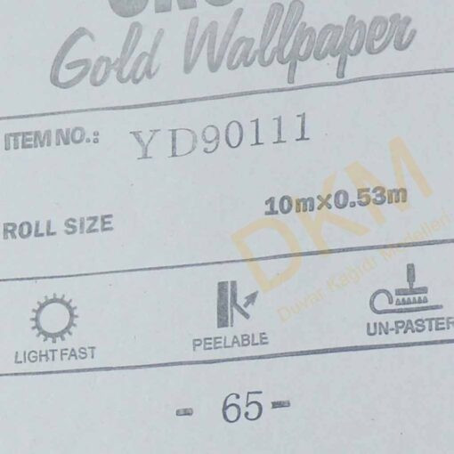 İnce şerit çizgili D41-1 90111 Gold Duvar Kağıdı 5m² - Görsel 3