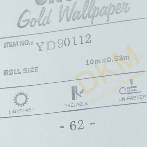 İnce şerit çizgili D41-2 90112 Gold Duvar Kağıdı 5m² - Görsel 3