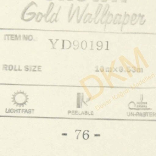 İnce şerit çizgili D43-1 90191 Gold Duvar Kağıdı 5m² - Görsel 3