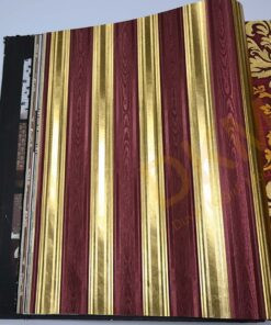 İnce şerit çizgili D43-2 90192 Gold Duvar Kağıdı 5m²