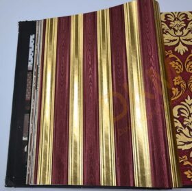 İnce şerit çizgili D43-2 90192 Gold Duvar Kağıdı 5m²
