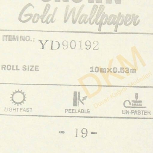 İnce şerit çizgili D43-2 90192 Gold Duvar Kağıdı 5m² - Görsel 3