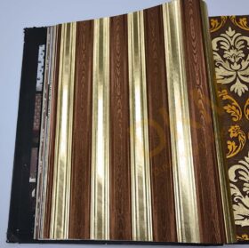 İnce şerit çizgili D43-3 90195 Gold Duvar Kağıdı 5m²