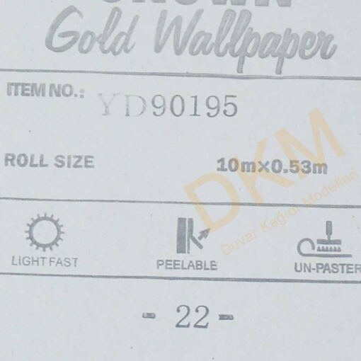İnce şerit çizgili D43-3 90195 Gold Duvar Kağıdı 5m² - Görsel 3