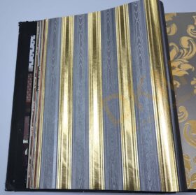 İnce şerit çizgili D43-5 90198 Gold Duvar Kağıdı 5m²