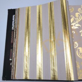 İnce şerit çizgili D43-7 90200 Gold Duvar Kağıdı 5m²