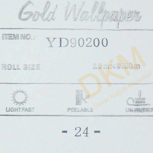 İnce şerit çizgili D43-7 90200 Gold Duvar Kağıdı 5m² - Görsel 3