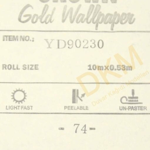 İnce şerit çizgili D42-1 90230 Gold Duvar Kağıdı 5m² - Görsel 3