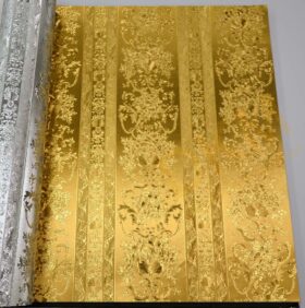 İnce şerit çizgili D42-2 90231 Gold Duvar Kağıdı 5m²