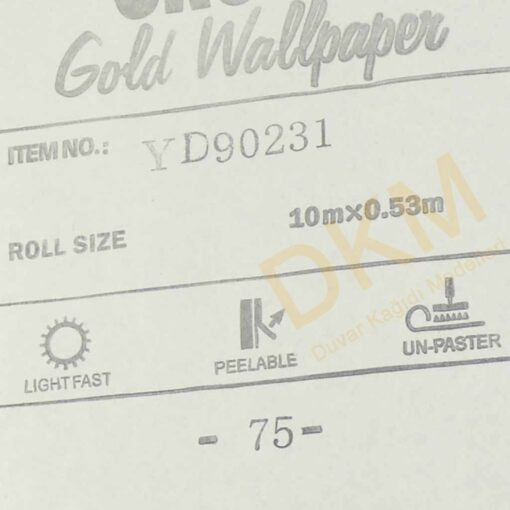 İnce şerit çizgili D42-2 90231 Gold Duvar Kağıdı 5m² - Görsel 3