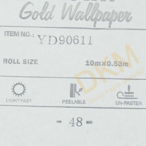 Damask büyük D22 90611 Gold Duvar Kağıdı 5m² - Görsel 3