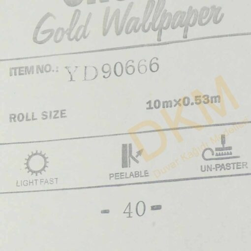 Damarlı parlak D48-3 90666 Gold Duvar Kağıdı 5m² - Görsel 3