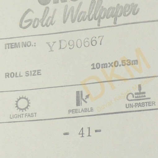 Damarlı parlak D48-4 90667 Gold Duvar Kağıdı 5m² - Görsel 3