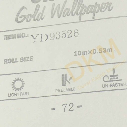 Yaprak D30 93526 Gold Duvar Kağıdı 5m² - Görsel 3
