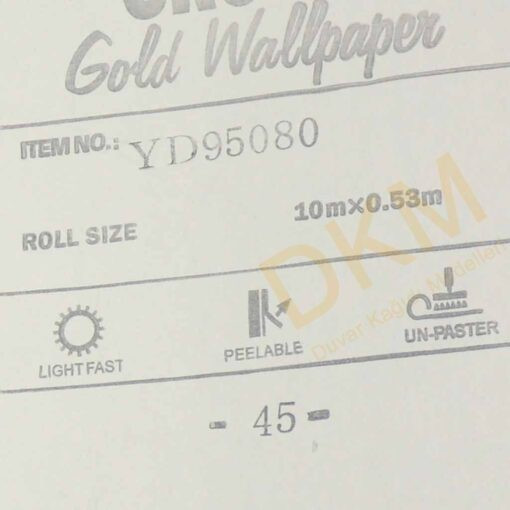 Damarlı parlak D49-1 95080 Gold Duvar Kağıdı 5m² - Görsel 3