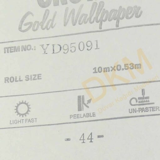 Damarlı parlak D49-3 95091 Gold Duvar Kağıdı 5m² - Görsel 3