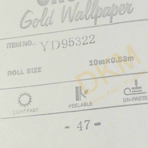 Damarlı parlak D50-2 95322 Gold Duvar Kağıdı 5m² - Görsel 3