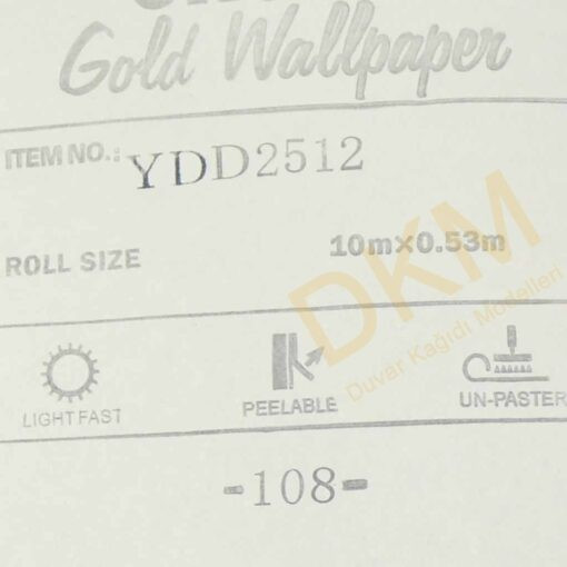 Boyama D31-3 D2512 Gold Duvar Kağıdı 5m² - Görsel 3