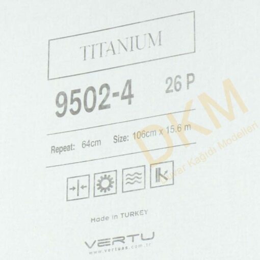 Vertu Titanium 9502-4 Eskitme Duvar Kağıdı 16m² - Görsel 3