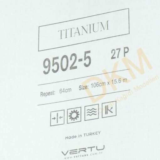 Vertu Titanium 9502-5 Eskitme Duvar Kağıdı 16m² - Görsel 3