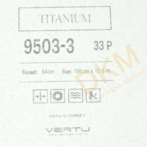 Vertu Titanium 9503-3 Eskitme damask Duvar Kağıdı 16m² - Görsel 3