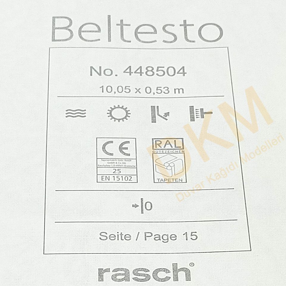 İthal Beltesto B14-2 448504 Düz kumaş Duvar Kağıdı 5m² - Görsel 3