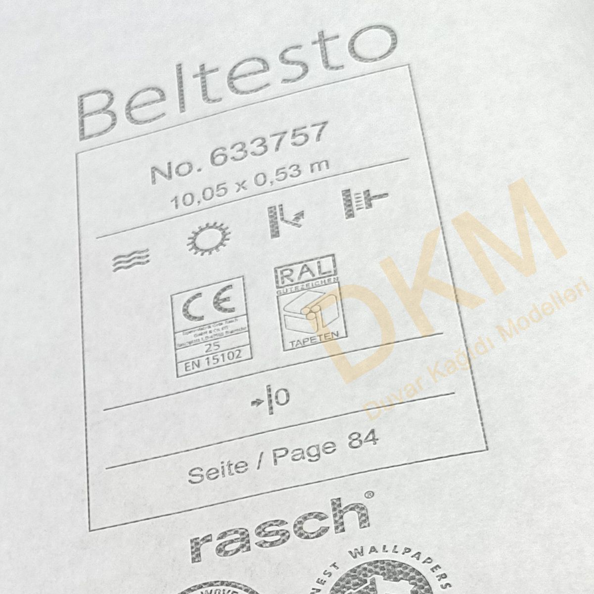 İthal Beltesto B34-3 633757 Düz kumaş Duvar Kağıdı 5m² - Görsel 3