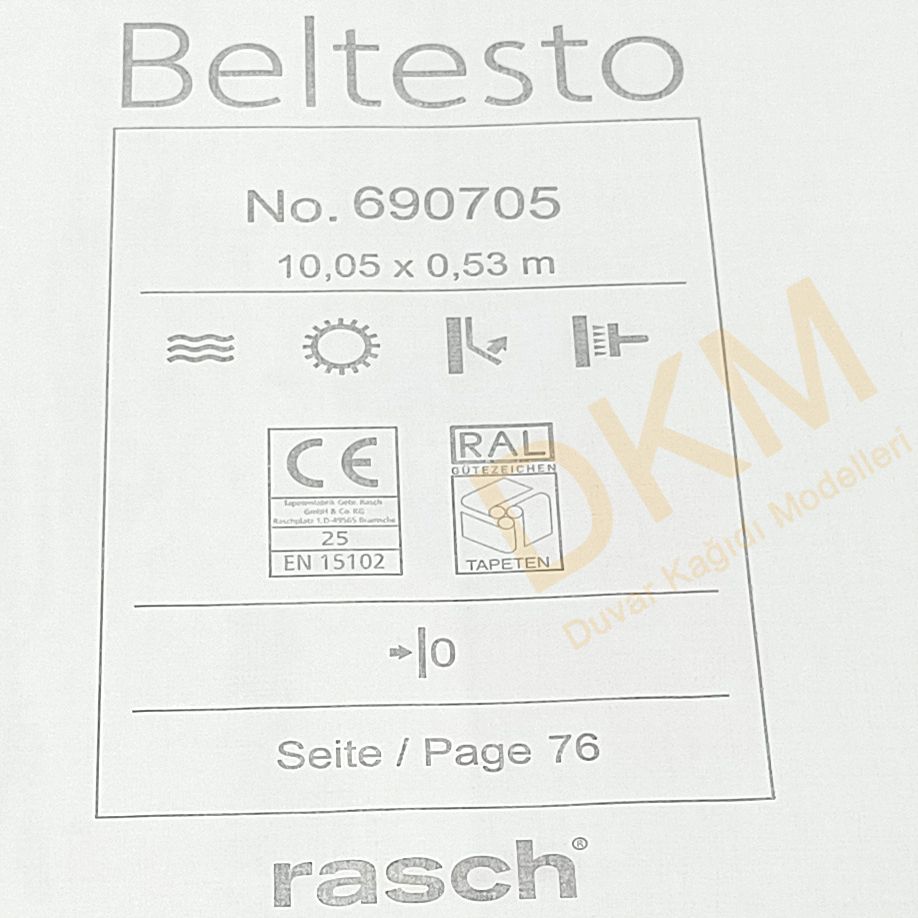 İthal Beltesto B23-2 690705 Düz kumaş Duvar Kağıdı 5m² - Görsel 3